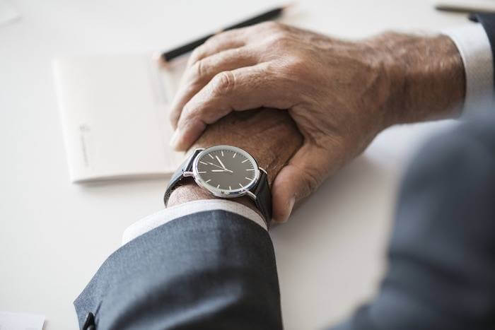 man wearing a watch